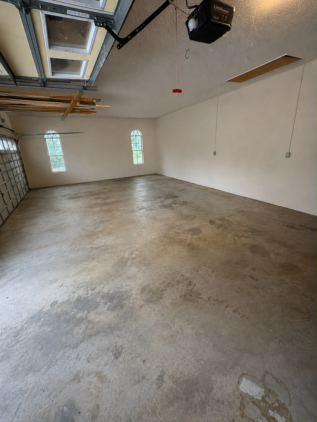 Empty swept garage after full cleanout